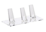 5.3" x 1.8" x 2.3" Ring Finger Jewelry Display, Acyrlic, Holds 3 Bands - Clear 19286