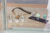 5.3" x 1.8" x 2.3" Ring Finger Jewelry Display, Acyrlic, Holds 3 Bands - Clear 19286
