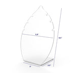 5.9" x 8.5" x 3.3" Acrylic Jewelry Display for Necklaces, Leaf-shaped - Clear  19287