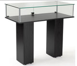 46.0" x 40.0" x 20.1", 46" Display Case with Pedestal Design, Rear Hinged Doors - Black 19302