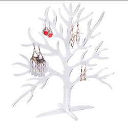 12.0" x 12.0" x 5.0", Acrylic Earring Display for Countertop Use, Holds (10) Pairs, Tree Shaped