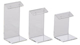 2.0" x 1.8",Single Pair Earring Jewelry Display, Square Design, 18 Units Per Set, Acrylic - Clear 19311