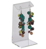 2.0" x 1.8",Single Pair Earring Jewelry Display, Square Design, 18 Units Per Set, Acrylic - Clear 19311