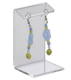 2.0" x 1.8",Single Pair Earring Jewelry Display, Square Design, 18 Units Per Set, Acrylic - Clear 19311