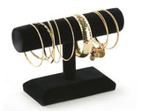 7.5" x 5.5" x 3.0", Jewelry Display with T-Bar for Bracelets and Chains, Black Velvet 19321