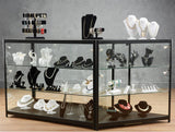 7.5" x 5.5" x 3.0", Jewelry Display with T-Bar for Bracelets and Chains, Black Velvet 19321
