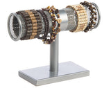 8.0" x 6.0" x 3.0",Jewelry Display with Steel Mesh T-Bar for Bracelets, Earrings   Chains - Silver 1