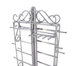 Adjustable Jewelry Display Rotating with Hook and Earring Holes-Silver 19329