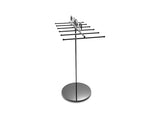 11.0" x 14.5" x 6.0" Jewelry Display with 6 Double Sided Bars for Bracelets or Chains - Black 19331