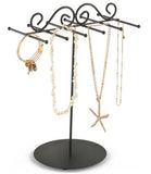 11.0" x 14.5" x 6.0" Jewelry Display with 6 Double Sided Bars for Bracelets or Chains - Black 19331