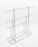 13.0 x 14.0 x 4.5" T-bar Jewelry Display for Bracelets and Chains, Steel-Silver 19333