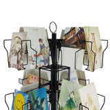 5x7" Vertical Greeting Card Display Spinning Greeting Holiday Card Rack Floor Stand, Pocket Size: 5.