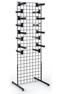Metal Gridwall Towers, Set of (2), Includes (25) Faceout Hooks - Black 19350