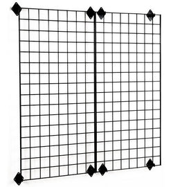 24" x 48" Wall Mounted Gridwall Panels, Set of 2 - Black 19353