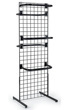 Metal Gridwall Towers, Set of (2), Includes (10) "C" Rails - Black 19356