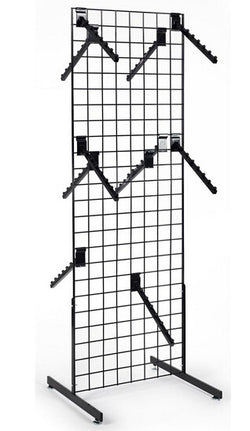 Metal Gridwall Towers, Includes (12) Waterfall Hooks - Black 19358