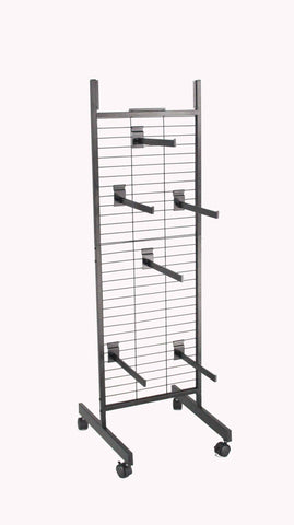 Double Sided Metal Gridwall Tower & 12 faceout hooks 19364
