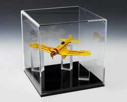 12.6" x 13.1" x 12.6" Acrylic Display Case w/Removable Riser, Lift-Off Top   Black Base 19373