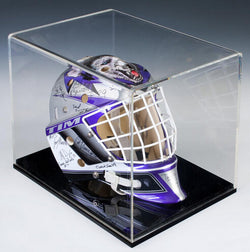 Sports Display Case with Lift Off Acrylic Top Black Base w/ Removable Riser