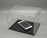 9.6" x 7.1" x 6.6" Model Display Case w/ Acrylic Lift-Off Top Black Base w/ Riser 19376
