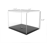 9.6" x 7.1" x 6.6" Model Display Case w/ Acrylic Lift-Off Top Black Base w/ Riser 19376