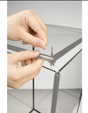 16" x 16" Sports Display Case w/ Lockable Top, Acrylic Panels   Silver Frame 19380