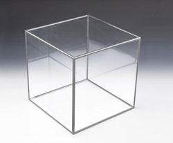 16" x 16" Sports Display Case w/ Lockable Top, Acrylic Panels   Silver Frame 19380