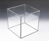 16" x 16" Sports Display Case w/ Lockable Top, Acrylic Panels   Silver Frame 19380