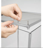 12" x 12" Sports Display Case w/ Lockable Top, Acrylic Panels   Silver Frame 19381