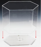 13.5" x 9.8" x 8.5" Sports Display Case w/ Clear Acrylic Panels   Base, Lift-Off Top for Footballs