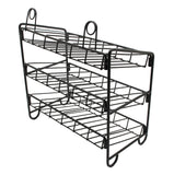 FixtureDisplays 11.8" x 12.5" x 6.0" 3-Tier Countertop Wire Rack Cup, Coffee Pods, Bottle, Syrup, Spice Jars, Black 19393