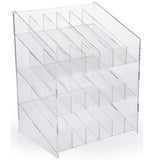 12.4" x 16.0" x 9.5" Countertop Display Rack for Nail Polish, 3 Tiers, Open Shelving, Slide Feed