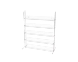 15.9" x 20.0" x 7.0" Countertop Wall Mount Display Rack for Nail Polish, 5 Open Shelves, Acrylic