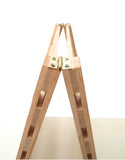45.6"W x 57"H x 13"D Wooden Retail Shelving Unit w/ 3 Shelves, A-Frame Design - Pine Wood 19403