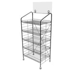 24.8" x 58" x 16.5" Bakery Display Rack w/Wheels