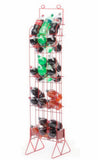 16.0" x 75.0" x 15.3" Beverage Rack for Soda Bottles, Wire, 24 Bottle Capacity, Sign Holder Included