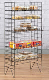 25.25”w Bakery Display Rack w/ 5 Adjustable Wire Shelves- Black 19441