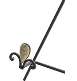Wrought Iron Table Top Easel, Decorative Tripod Design, 9-5/8”W x 10-1/2”H - Brown 19446