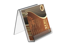 Table Top Easel with 2 inch Pocket, Acrylic Construction, Single Sided   Clear 1