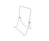 White Wire Easel for Table Top with 1.2-inch Lip, Wide Base, 5-5/8 x 8-3/4, Foldable Design, for Books, Trophy Plaques, CDs, Greeting Card Designs 19465 WHITE