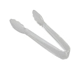 8.5" Plastic Tongs with Scallop Design - Clear 19480
