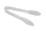 8.5" Plastic Tongs with Scallop Design - Clear 19480