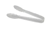 8.5" Plastic Tongs with Scallop Design - Clear 19480