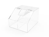 2.5 Gallon Acrylic Candy Bin, 2 Compartments, Scoop Holder 10" W X 8" H X 12" D 19491