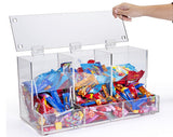 Acrylic Candy Bin for Tabletop Use, 3 Compartments - Clear 19495