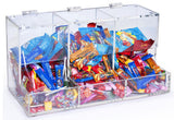 Acrylic Candy Bin for Tabletop Use, 3 Compartments - Clear 19495