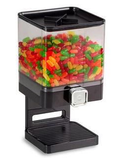 1 Gallon Food Dispenser, Portion Control - Black 19499