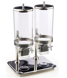 Dual Stainless Steel Food Dispensers, 2.7 Gallons Each, Portion Control 19506