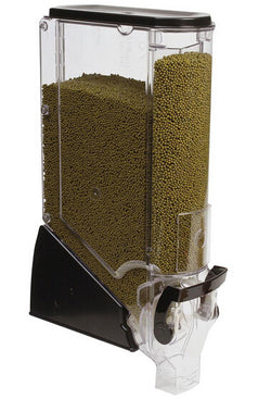 4PK 5 Gallon Food Dispenser w/ Label Holder, Continuous Flow - Black 19521