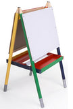 Childrens Easel with Black Chalkboard, White Marker Board, 2 Sided, 2 Storage Trays 19523